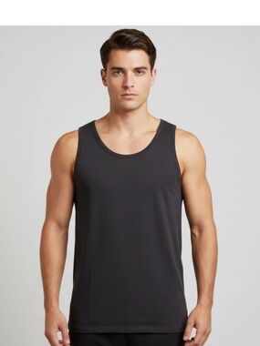 Bundle of 4 Goodfellow & Co Men's Black Tank Tops, Size S, Round Neck.